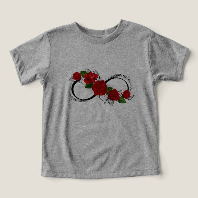 Símbolo infinito con rosas rojas (Diseño delantero )