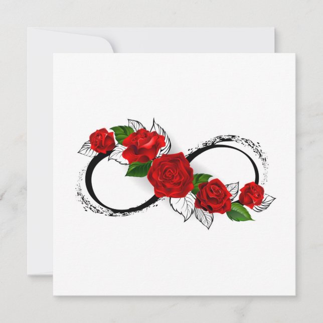 Símbolo infinito con rosas rojas (Anverso)