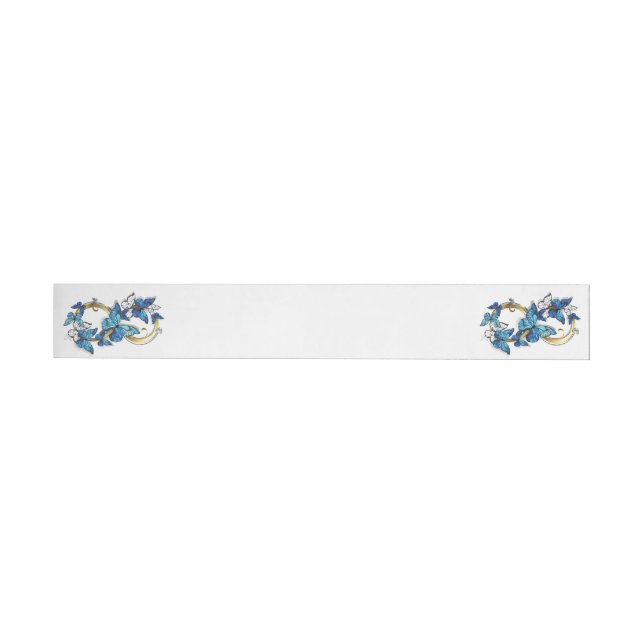 Símbolo infinito de mariposas Morpho azules (Individual)