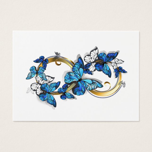 Símbolo infinito de mariposas Morpho azules (Frente)