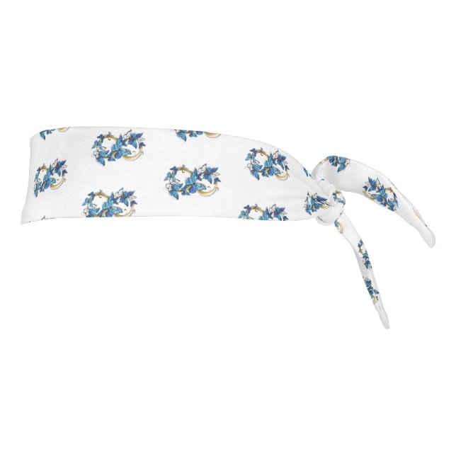 Símbolo infinito de mariposas Morpho azules (Girar 90)