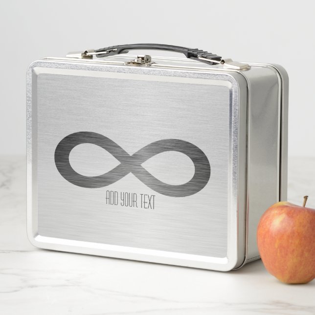 Símbolo infinito sobre textura falsa Metalizado de (In situ)