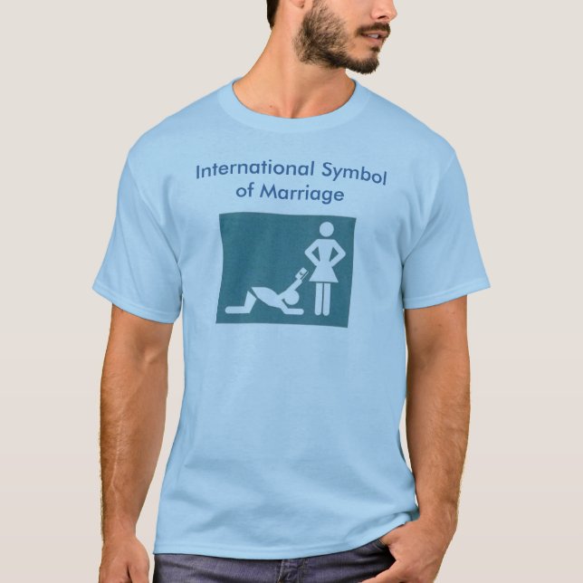 Símbolo internacional de la camiseta de la boda (Anverso)