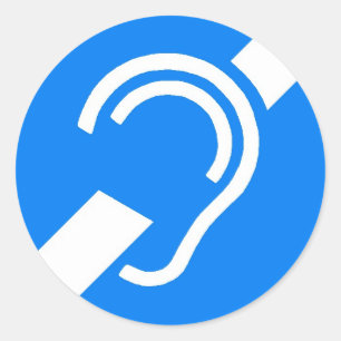 Símbolo internacional pegatina para sordos
