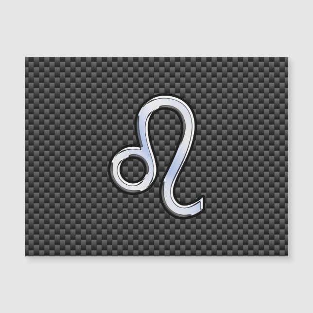 Símbolo Leo Zodiac sobre la impresión de fibra de  (Anverso)