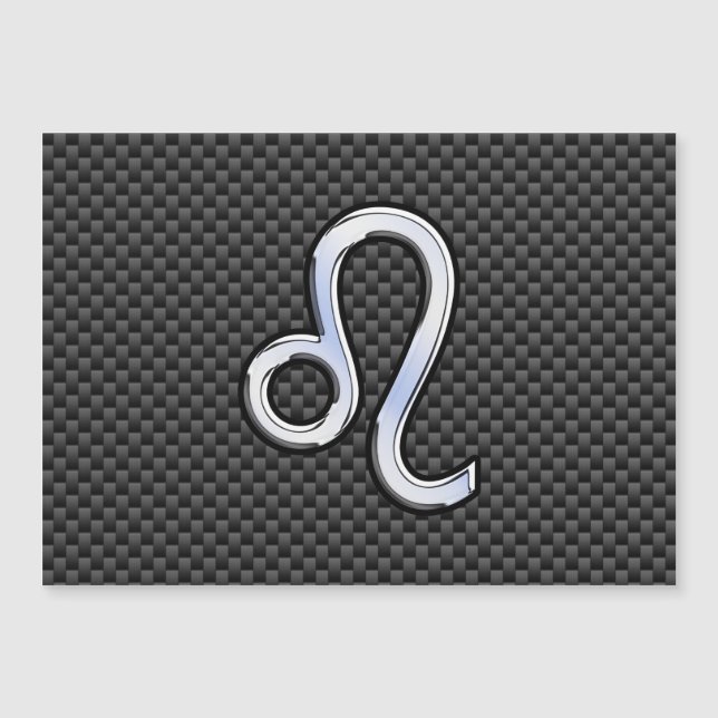 Símbolo Leo Zodiac sobre la impresión de fibra de  (Anverso)