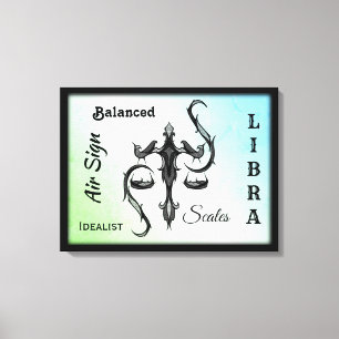 Símbolo libra zodiac lienzo envuelto