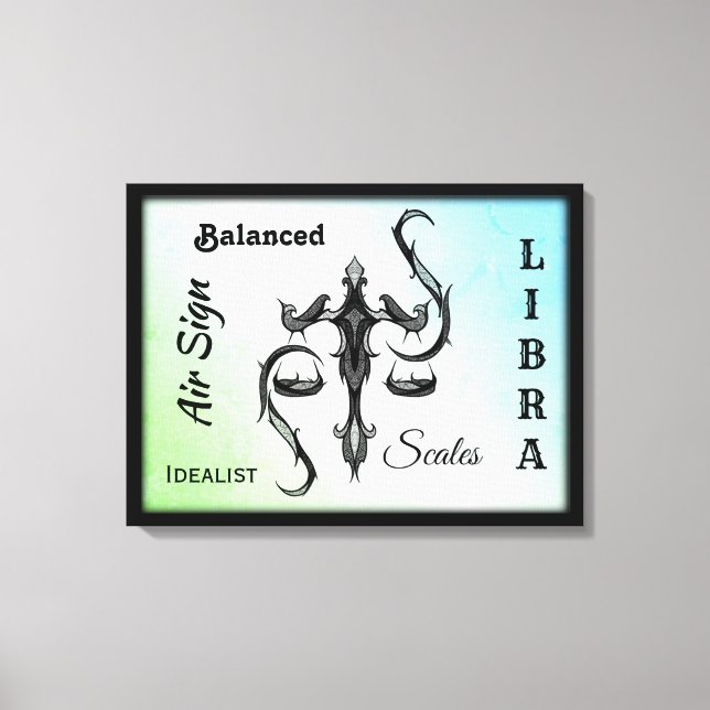 Símbolo libra zodiac lienzo envuelto (Anverso)