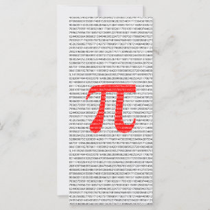 Símbolo matemático del día pi del número rojo orig
