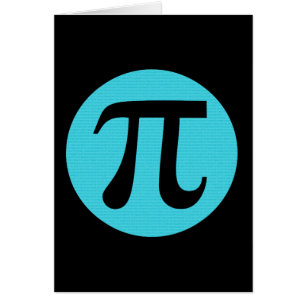 Símbolo Math geek Pi, azul sobre negro