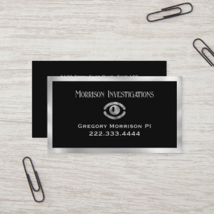 Símbolo ocular tarjeta de presentación de investig