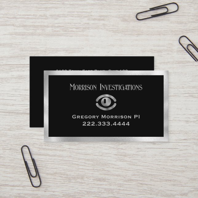 Símbolo ocular tarjeta de presentación de investig (Anverso/Reverso In Situ)