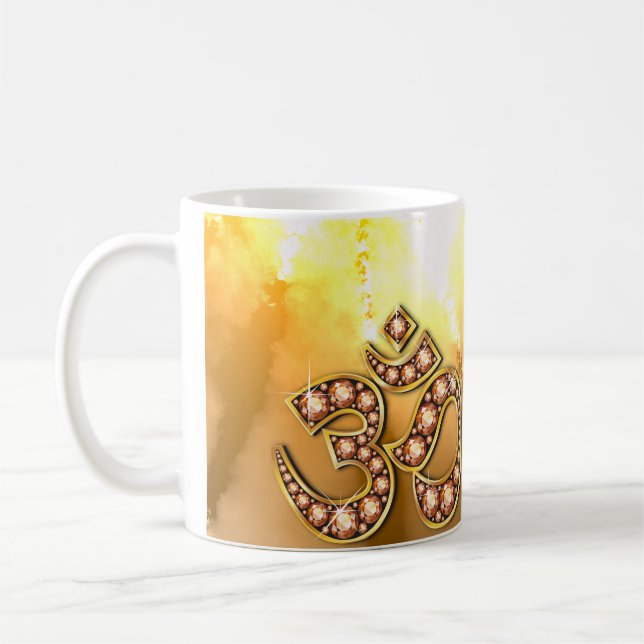 Símbolo Om con Copa de Piedras "Amber" o "Topaz" (Izquierda)