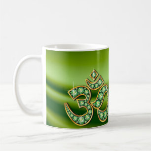 Símbolo Om con Copa de Piedras "Peridot"