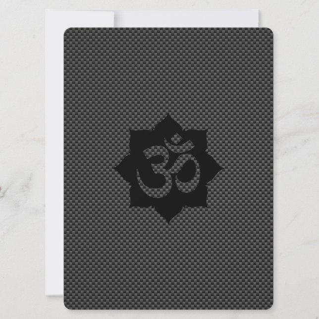 Símbolo OM Lotus Spirituality Yoga in Carbon Fibra (Anverso)