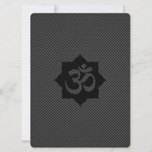 Símbolo OM Lotus Spirituality Yoga in Carbon Fibra