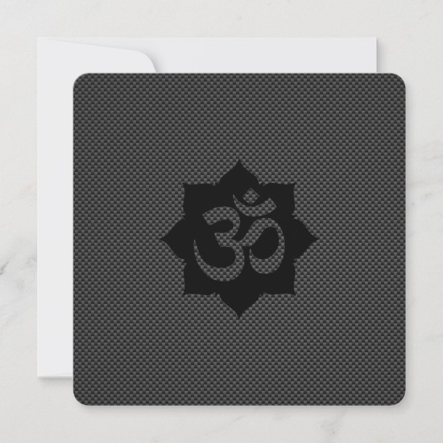 Símbolo OM Lotus Spirituality Yoga in Carbon Fibra (Anverso)