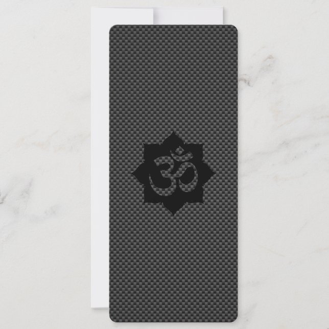 Símbolo OM Lotus Spirituality Yoga in Carbon Fibra (Anverso)