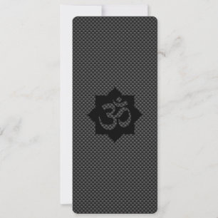 Símbolo OM Lotus Spirituality Yoga in Carbon Fibra