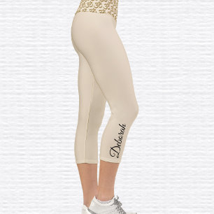 Símbolo Om Purpurina Om High Waisted Capri Legging