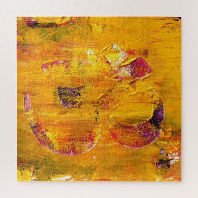 Símbolo OM Resumen Rompecabezas pintado (Vertical)