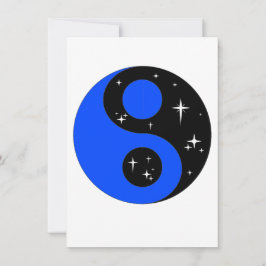 Símbolo Starry Ying Yang , tarjeta de saludo