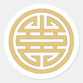 Símbolo vietnamita de amor pegatina redonda clásic