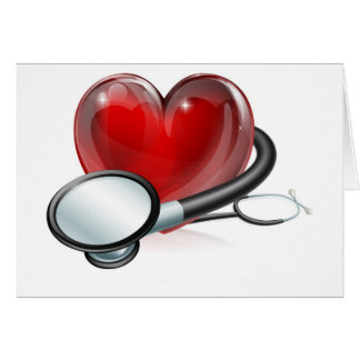 Símbolo y estetoscopio del corazón