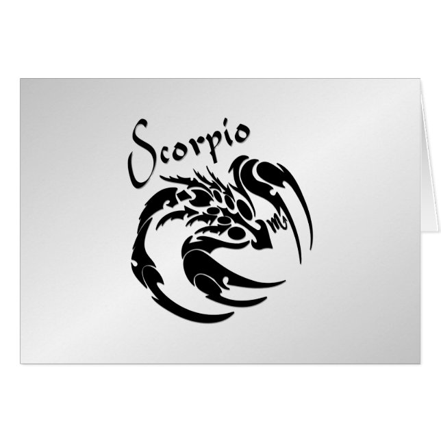 Símbolo y Rótulo de escorpio zodiaco (Anverso (Horizontal))