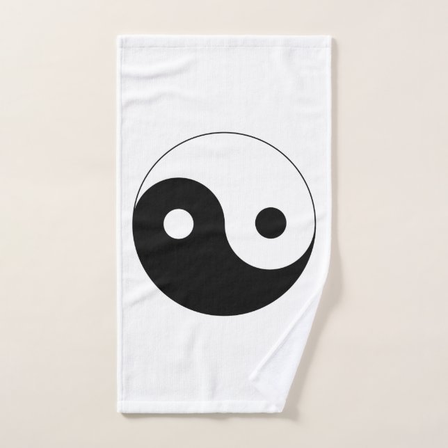 Símbolo Yin Yang espiritual (Toalla de mano)