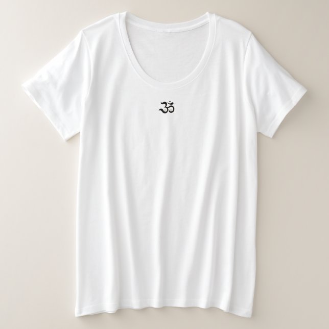 Símbolo Zen Om Aum simple camisa blanca purpurinas (Anverso del diseño)