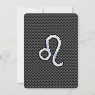 Símbolo Zodiac León Plateado en la impresión de fi