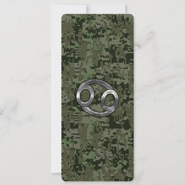 Símbolo zodiaco contra el cáncer en camo digital d (Anverso)