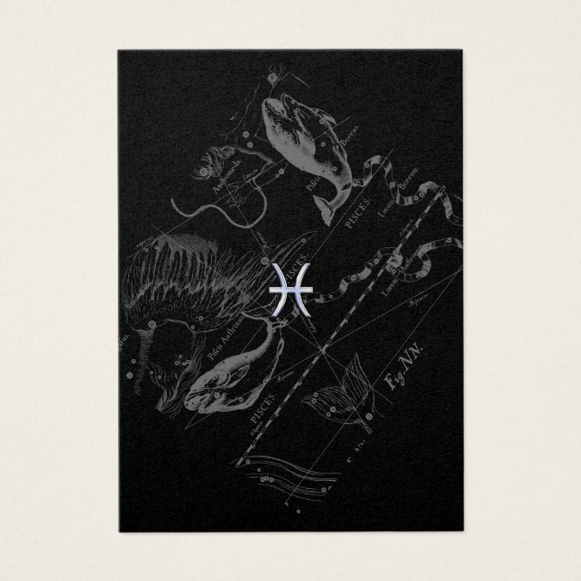 Símbolo zodiaco cromado de piques de estilo en Hev (Frente)