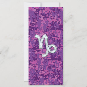 Símbolo zodiaco de capricornio en camo digital de