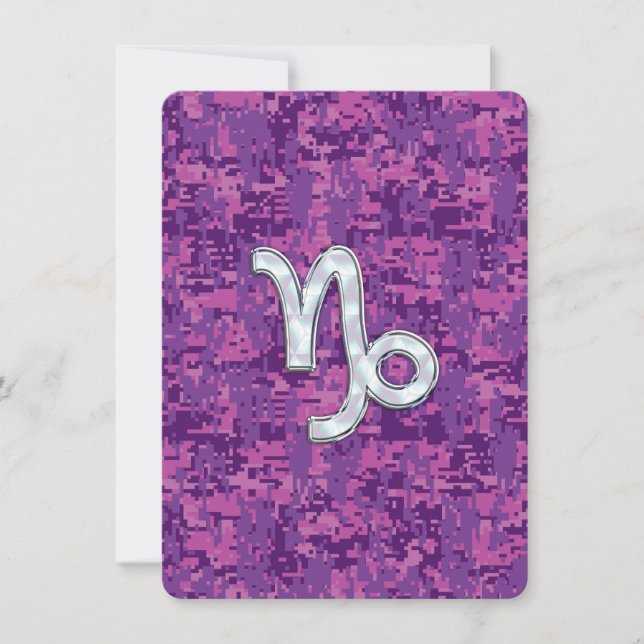 Símbolo zodiaco de capricornio en camo digital de  (Anverso)