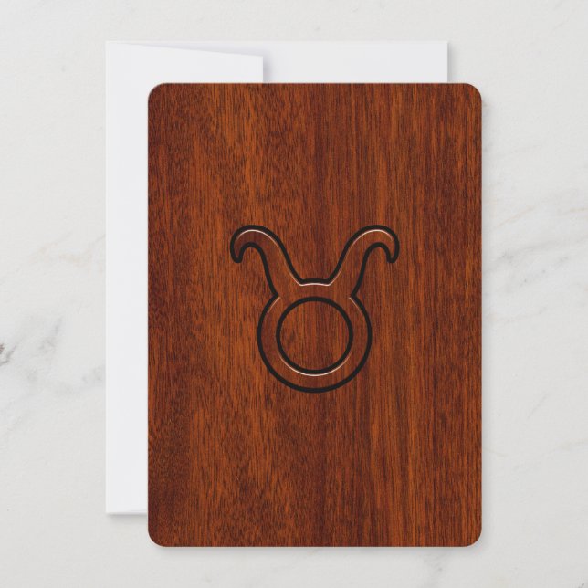 Símbolo zodiaco de Taurus en la impresión en estil (Anverso)