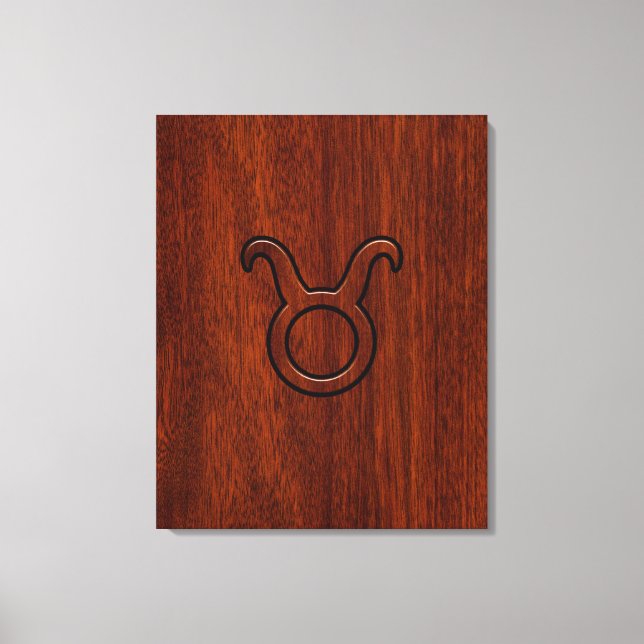Símbolo zodiaco de Taurus en la impresión en estil (Anverso)