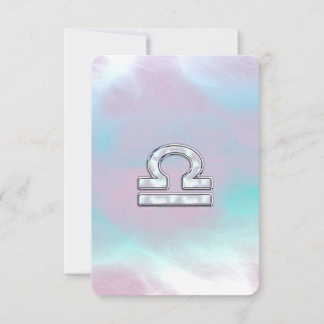Símbolo Zodiaco Libra Estilo Nácar (Anverso)