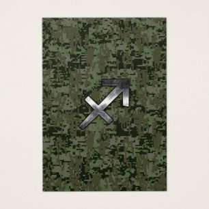 Símbolo zodiaco sagitario en camo digital de Woodl