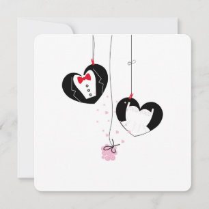 Símbolos de boda colgantes. Novio novia