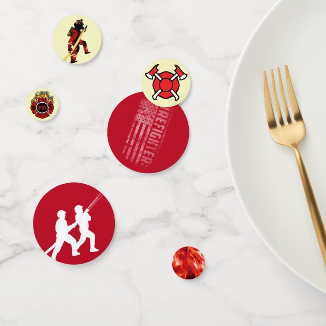 Símbolos de bomberos Mesa Confetti (Grupo)