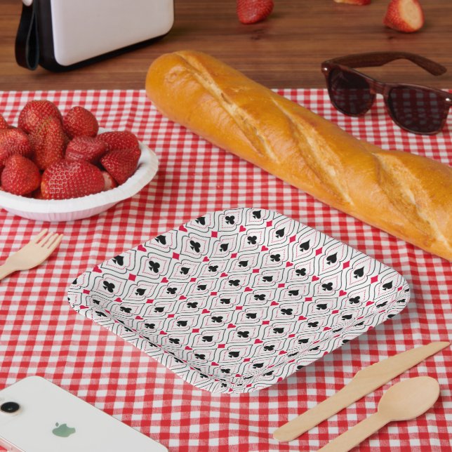 Símbolos de Cartas de Juego Plato de Papel (Picnic)