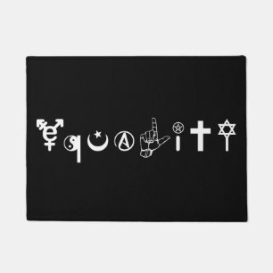 Símbolos de Igualdad Alfombra de Entrada Oscura