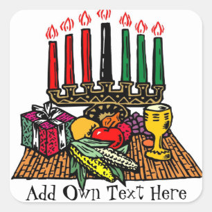Símbolos de Kwanzaa Pegatinas favorecen regalos pe