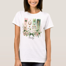 Símbolos de la suerte, camiseta del día de San Pat