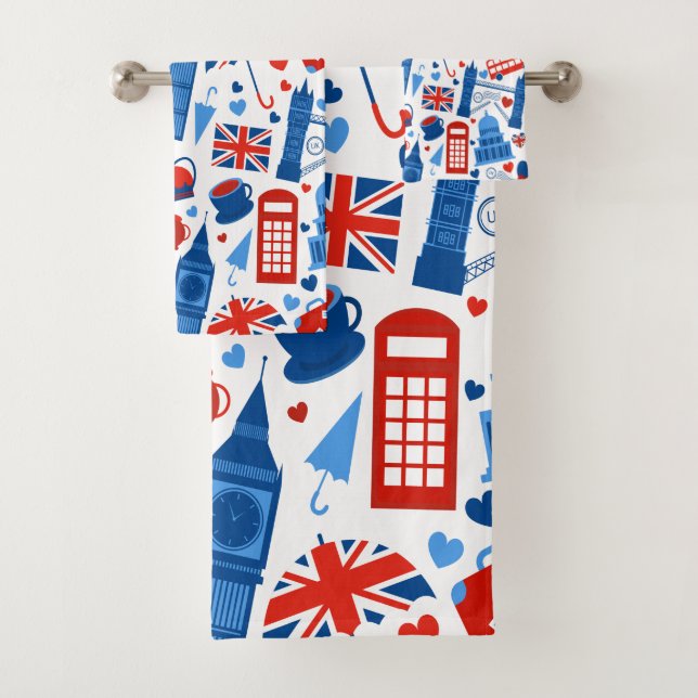 Símbolos de las toallas de baño de Londres (In situ)