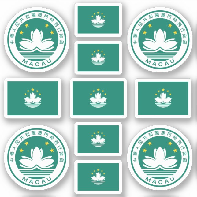 Símbolos de Macao / escudo de armas y Pegatina de  (Anverso)