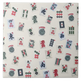 Símbolos de Mahjong en baldosas de insignia