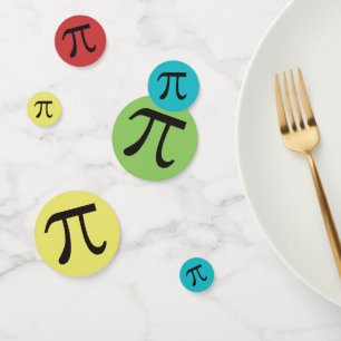 Símbolos de Mod Pi Colorous Math Themed Confetti